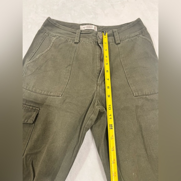 DOUBLJU Olive Green High Waisted Cargo Pants - Size XS - Picture 5 of 10